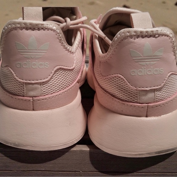 Adidas Women's Soft Pink Mesh Sneakers - Picture 4 of 6